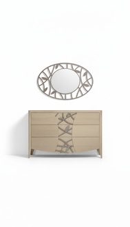 Bedroom Chest of Drawers Mirror Sideboard Chests of Drawers Wood Modern Design Luxury