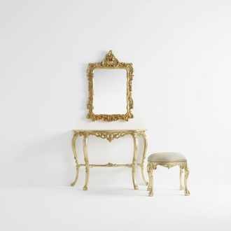 Bedroom dressing table consoles with mirror luxury stool furniture