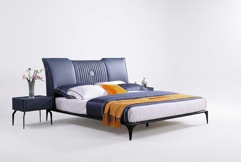Bedroom Furniture 3pcs Set Hotel Bed + 2 Bedside Tables High Gloss Beds Italy