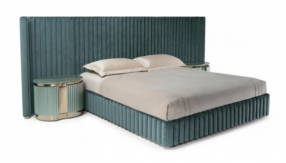 Bedroom furniture double bed 2x bedside tables bed frame nightstand