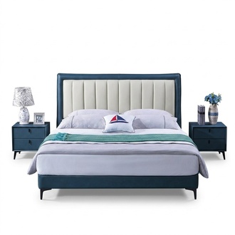 Bedroom Group Bed Luxury Furniture Bedside Tables 3pcs Set Hotel New!