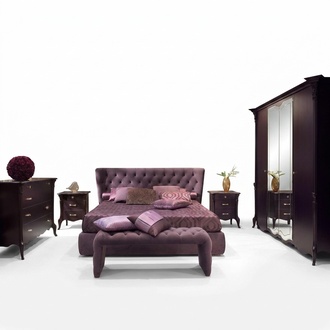 Bedroom Italian furniture set luxury Chesterfield 6 pcs. Real wood