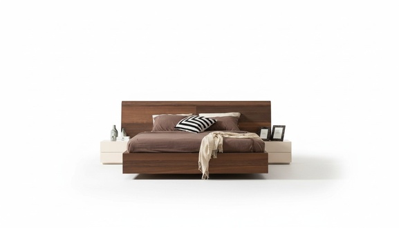 Bedroom Luxury Bedside Table Brown Set Design Brown Modern