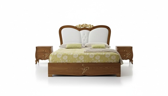 Bedroom Set Bed + 2x Bedside Tables Beds Italian Furniture 3pcs.
