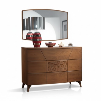 Bedroom Set Chest of Drawers Mirror Luxury Complete Modern Chests of Drawers 2tlg