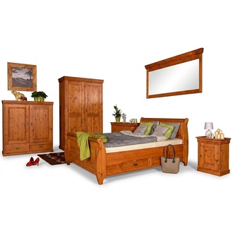 Bedroom Set Complete Design Bed Classic Furniture 5tlg Bedside Table Country House