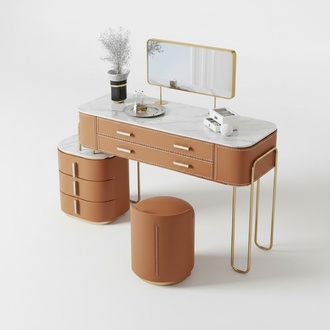 Bedroom two-tone dressing table dressing table 2x drawers
