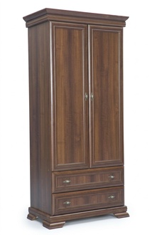 Bedroom Wardrobe 2 Door Wooden Wall Cabinet Closet Wardrobes