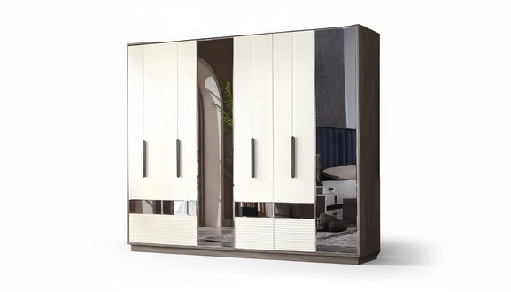 Bedroom wardrobe luxury furniture design wood cabinet modern