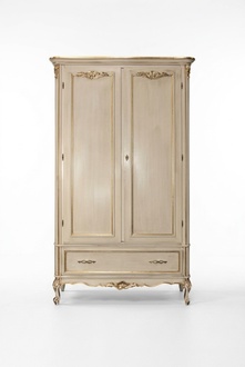 Bedroom Wardrobe Luxury Wood Classic Design Furniture Beige New
