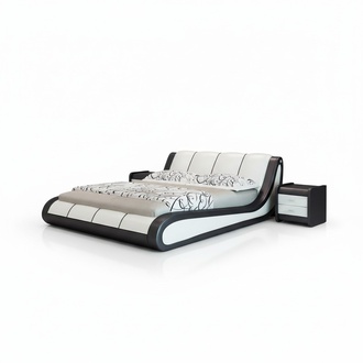 Beds Luxury Bedroom Furniture Double Bed Design Fabric Boxspring Hotel Blue