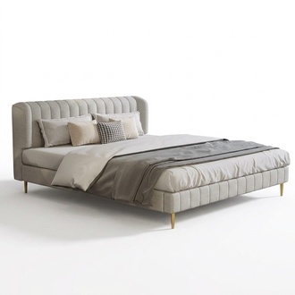 Beds Double Bedroom Luxury Chesterfield Designer Bed Leather Hotel Metal