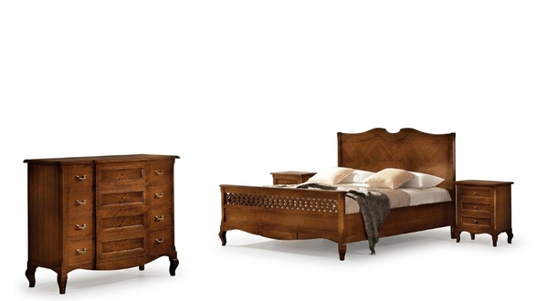 bed bedside table chest of drawers 4 pcs. Bedroom Set Design Classic Luxury Beds New