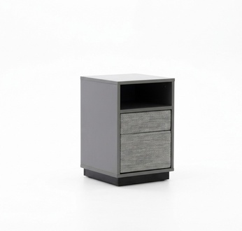 Bedside Table Grey Elegant Bedroom Luxury Wood Furniture Modern Design