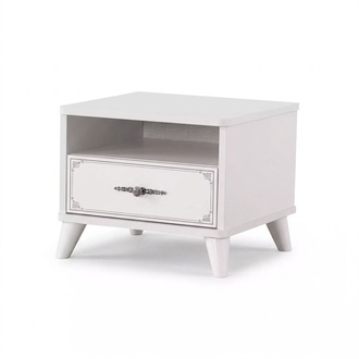 Bedside table bedside console bedroom wood white children\'s bedside table luxury