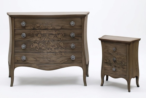 Bedside table nightstand side cabinet chest of drawers nightstand closet baroque