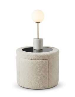 Bedside Table White Round Elegant Bedroom Luxury Wood Modern Bedside