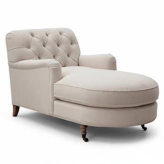 Beige Chaise Longue Chesterfield Furniture Lounger Living Room Modern Design Sofa New