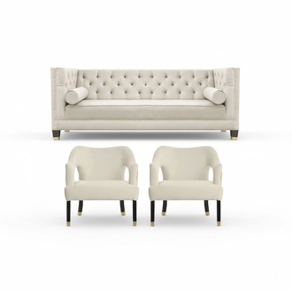 Beige Chesterfield Couch Velvet Sofa Sofa Set Couches Sofas Upholstered 311 Seater