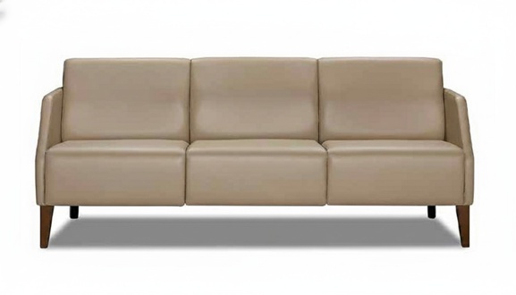 Beige living room two-seater upholstered furniture modern textile couch 2-seater