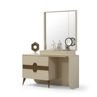 Beige dressing table with mirror Bedroom furniture design Konso lNew