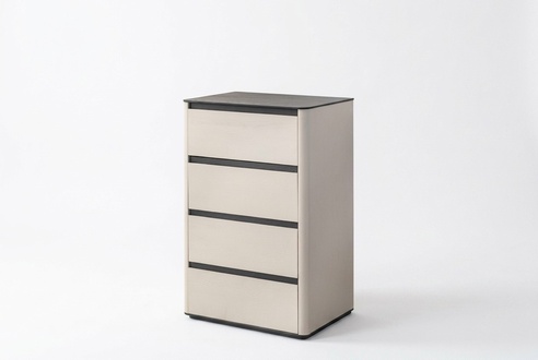 Beige wooden chest of drawers 4-door wooden wardrobe bedroom Elegant add-on wardrobe