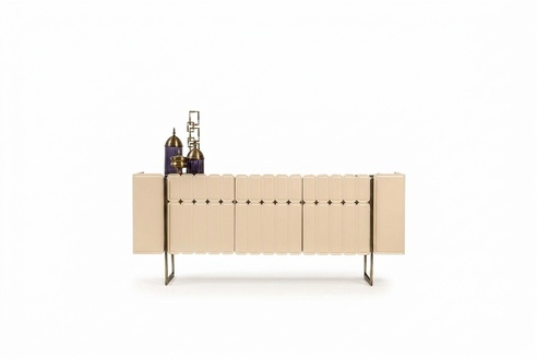 Beige wooden sideboard Designer dresser Sideboard Wooden cabinet