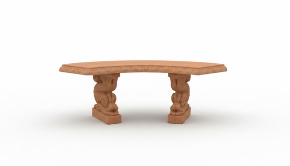 Bench Terrace Garden Quiet Corner Concrete Bench Roman Style Furniture