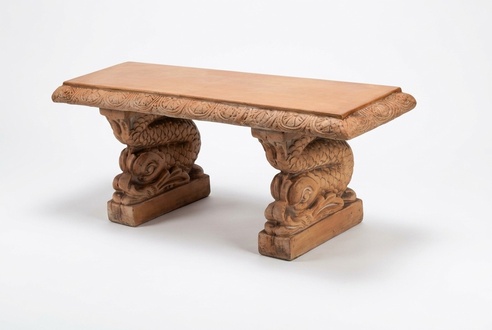 Bench Furniture Terrace Garden Concrete Seat Bench Roman Style Quiet Corner