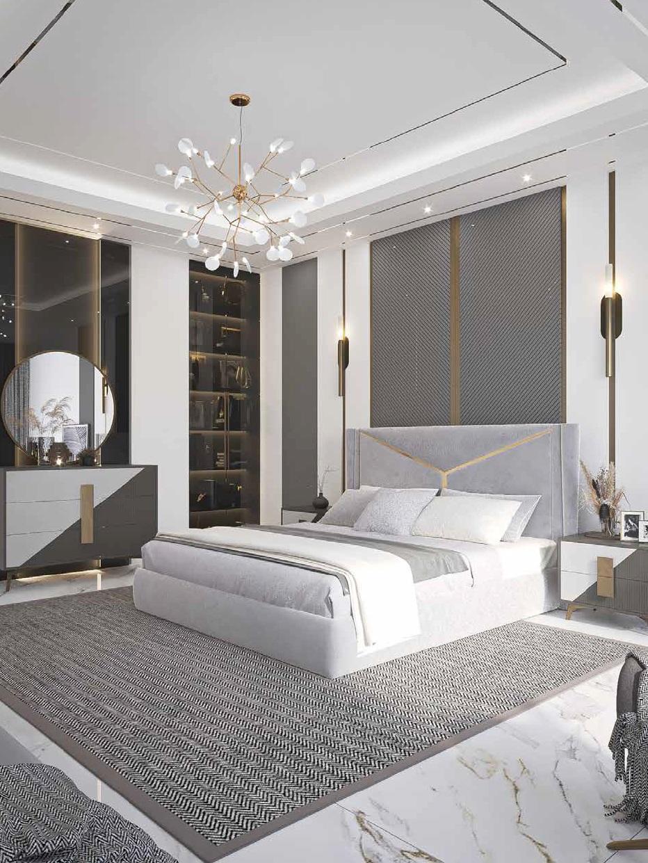 Double Bed Luxury Beds Upholstered Bedroom Furniture New Illuminated Bed Design