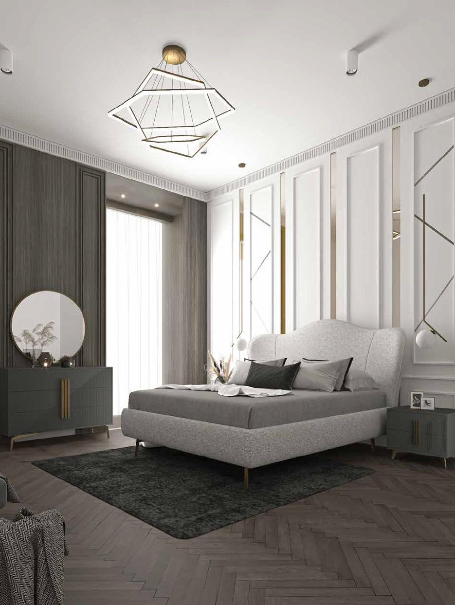 Luxury Gray Wooden Double Bed Frame Ideal Modern Bed for Comfort and Elegance