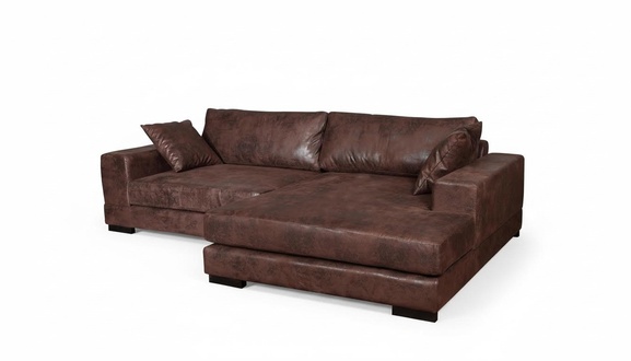 Big Sofa Couch Corner Sofa Vintage xxl Upholstery Corner Set Living Landscape Leather New