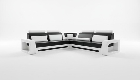 BIG LEATHER SOFA WITH SLEEPING FUNCTION LIVING ROOM LANDSCAPE SOFA LEATHER SOFA CORNER SOFA SLEEPER SOFA