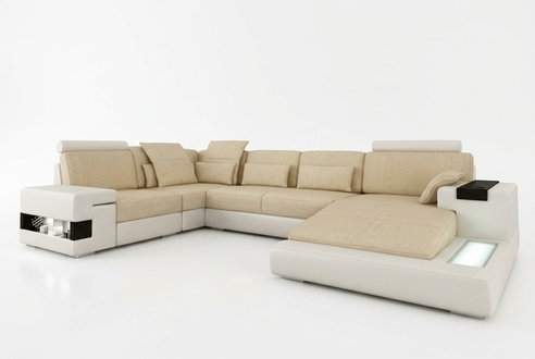 Big Sofa Living Landscape Leather Sofa Upholstered Seat Corner Couch Set Sofas Corner Sofa