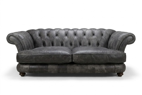 Big XXL Chesterfield Couch Deep seating upholstery sofa leather luxury sofas new with pads