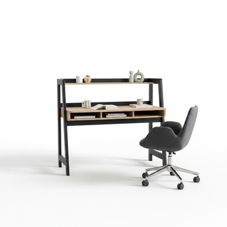 Black-Brown Laptop Table Designer Office Furniture Study Tables