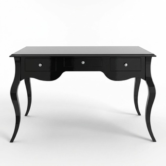 Black desk office style table desks baroque rococo