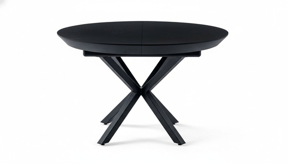 Black dining table round table extendable table family table dining table