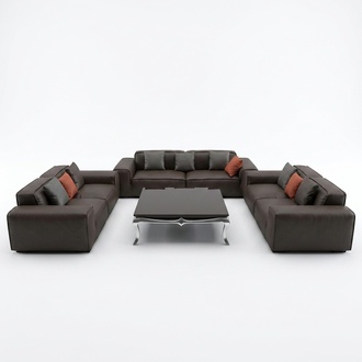 Black premium sofa set 3+3+3 seater luxury living room couch