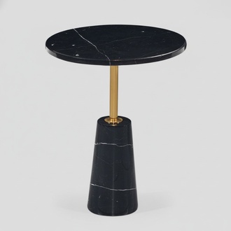 Black round side table designer coffee table stainless steel furniture style