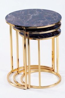 Black wooden side table, modern and stylish.