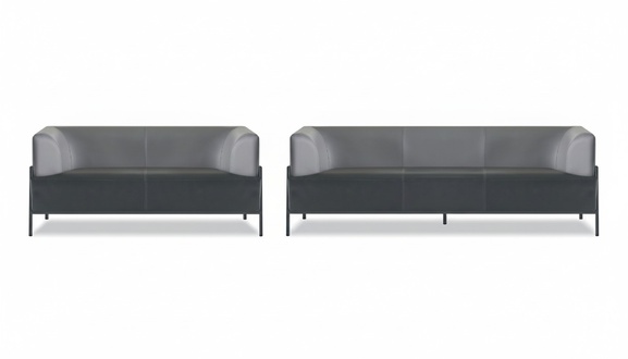 Black Home Office Set Elegant Seating Furniture Luxurious Faux Leather Furniture