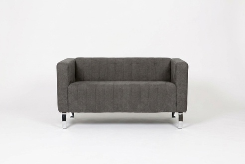Black Two Seater Study Furniture Grey Luxury Couch Textile Furniture