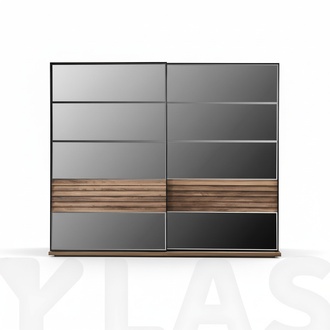 Black wardrobe Modern bedroom furniture wardrobe Wooden wardrobe