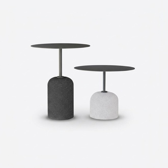 Black white coffee table set luxury 2x round designer side tables table