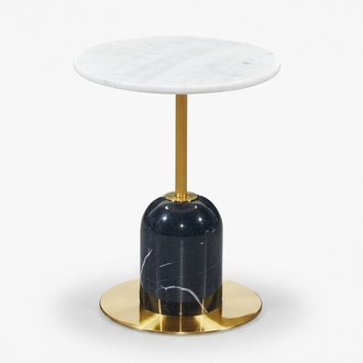 Black and white metal side table living room round storage tables table