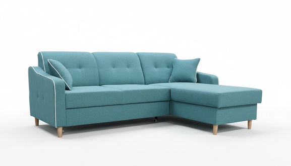 Design corner sofa L-shape sofa couch upholstered sleeper sofa fabric bed function box