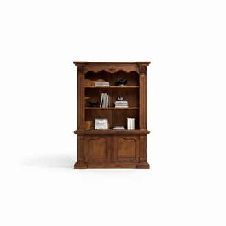 Bookcase Living Wall Cabinet Office Furniture Shelves Cupboards Brown