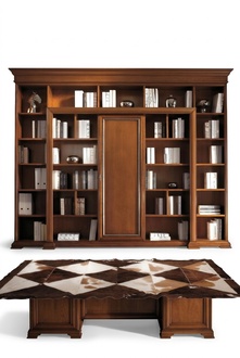 Bookcase Italian furniture Shelving unit Wooden cupboards Shelves Showcase Sideboard