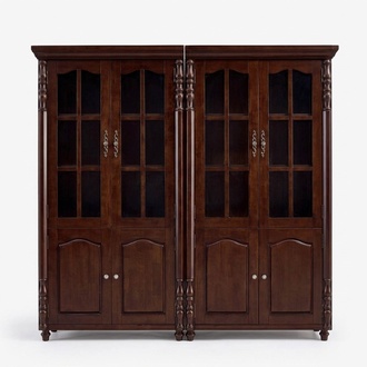 Bookcase Display Cabinet Shelf Wooden Cabinet Bookcase Furniture 2tlg